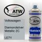 Preview: Volkswagen, Diamondsilver Metallic 2C, LE7Y: 400ml Sprühdose, von ATW Autoteile West.